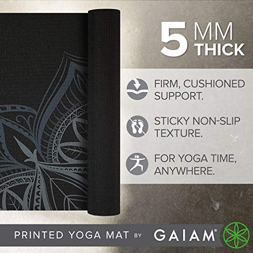 Gaiam Yoga Mat – Premium 5mm Print Thick Non Slip Exercise & Fitness Mat  for All Types of Yoga, Pilates & Floor Workouts (68″ x 24″ x 5mm) –  FitnessMarketplace