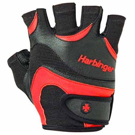 Harbinger FlexFit Non-Wristwrap Weightlifting Gloves with Flexible Cushioned Leather Palm