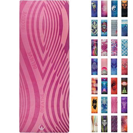Soul Obsession Printed Yoga Mat, Prana Yoga Mat, Bikram Yoga Mat – Incredibly Comfortable Yoga Mats for Men and Women - Gorgeous Microfiber Printed Designs – Beautiful and Durable Excersize Mat
